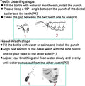 Portable Oral Irrigator Water Flosser Dental Water Toothbrush Toothpick Nasal Irrigator Implement Teeth Cleaner Oral Hygiene Flossers for Home Travel with 5Pcs Nozzles (Nozzle and Tongue Scraper)