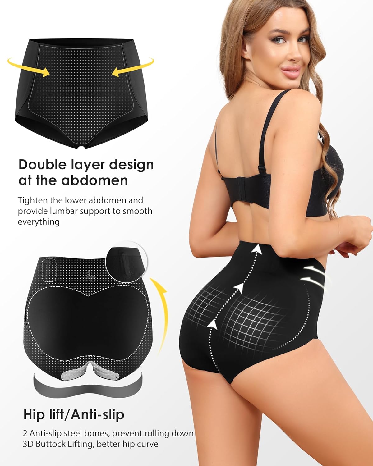 Women Tummy Control Underwear, High Waisted Seamless Panties No Show Postpartum Briefs 4 Pack S-3XL