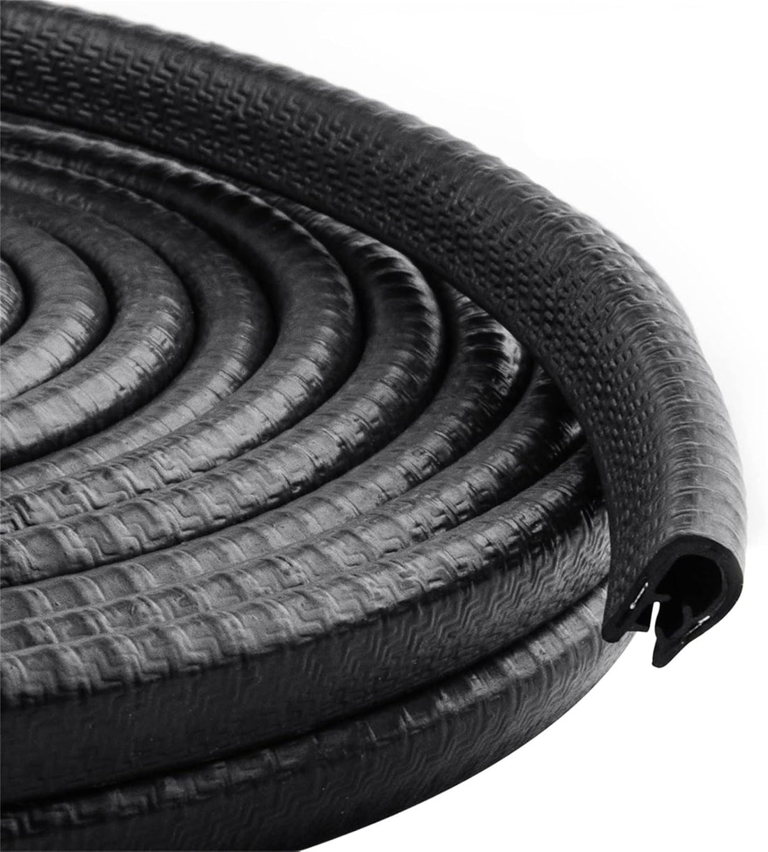 Universal Car Door Guards 33Ft(10M), Rubber U Shape Edge Trim Protection Strip, Black No-Glue Design Fits Most Vehicles