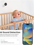 4MP 2K Cameras for Home Security Indoor, 5G& 2.4Ghz Home Security Camera for Baby/Elder/Pet/Nanny,Baby Cam Starlight Sensor Color Night Vision,Us Cloud Service,Works with Alexa Ios & Android