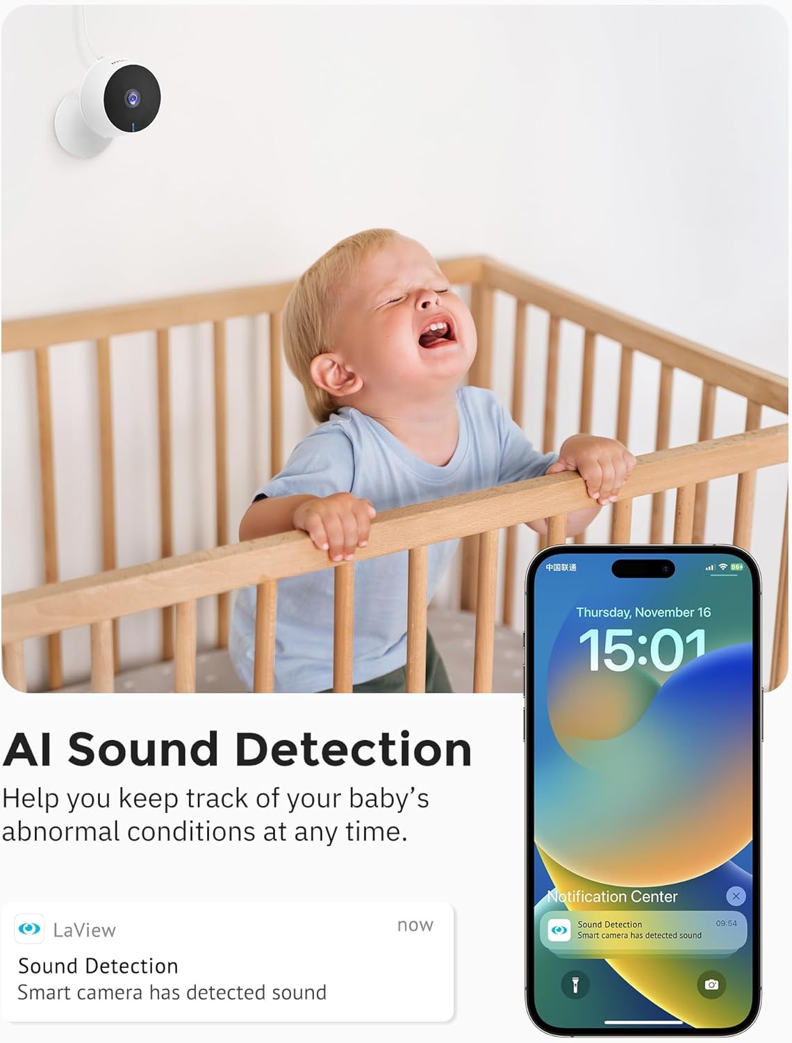 4MP 2K Cameras for Home Security Indoor, 5G& 2.4Ghz Home Security Camera for Baby/Elder/Pet/Nanny,Baby Cam Starlight Sensor Color Night Vision,Us Cloud Service,Works with Alexa Ios & Android