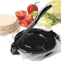 Tortilla Press, Aluminum Alloy Manual Tortilla Maker Quesadilla Maker Pataconera Maker Rotis Press Quesadilla Press for Pizza Pie Patty Making (16Cm Black)