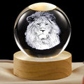 3D Galaxy Crystal Ball Lamp with Dimmable LED and Wooden Base, Night Light for Kids Teens Adults, Home Desk Office Bedroom Decor, Birthday Gift (2.4”/ 6Cm)