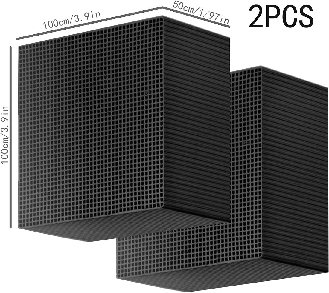 2Pcs Aquarium Cube Filter, Activated Carbon Aquarium ​For Ponds,Fish Tank,Stock Tank for Horses,4X4X2 Inch，Eco Aquarium Water Purifier Cube