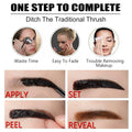 1PCS Peel off Tattoo Eyebrow Gel, Long-Lasting Waterproof Eyebrow Tattoo Makeup,Natural Elegant Eyebrow Tattoo Peel off for All Types of Eyebrows - Light Brown
