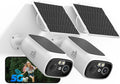 2.4G/5G Wifi Cameras for Home Security with Double Solar Panels, 2K Solar Security Cameras Wireless Outdoor, Color Night Vision , 2-Way Talk, Spotlight, Siren,Ip66, Cloud/Sd, AI Detection, W/Alexa