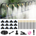 39FT Garden Mister System, Automatic Garden Watering System with 360-Degree Bending Dropper Atomizing Copper Nozzle, Drip Irrigation System for Garden, Greenhouse, Yard, Lawn, Plant (12 Spray Nozzles)