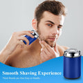 Unisex Mini Portable Electric Shaver, USB C Rechargeable Waterproof Electric Razor Trimmer for Face, Leg, Armpit, Chest and Body Hair (Blue)