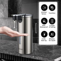 Automatic Soap Dispenser, Automatic Soap Dispenser Touchless, Kitchen & Bathroom, 3 Adjustable Volume for Liquid Soap, Water-Resistant, Hotel, Restaurant and School, Clog-Free, Stainless Steel
