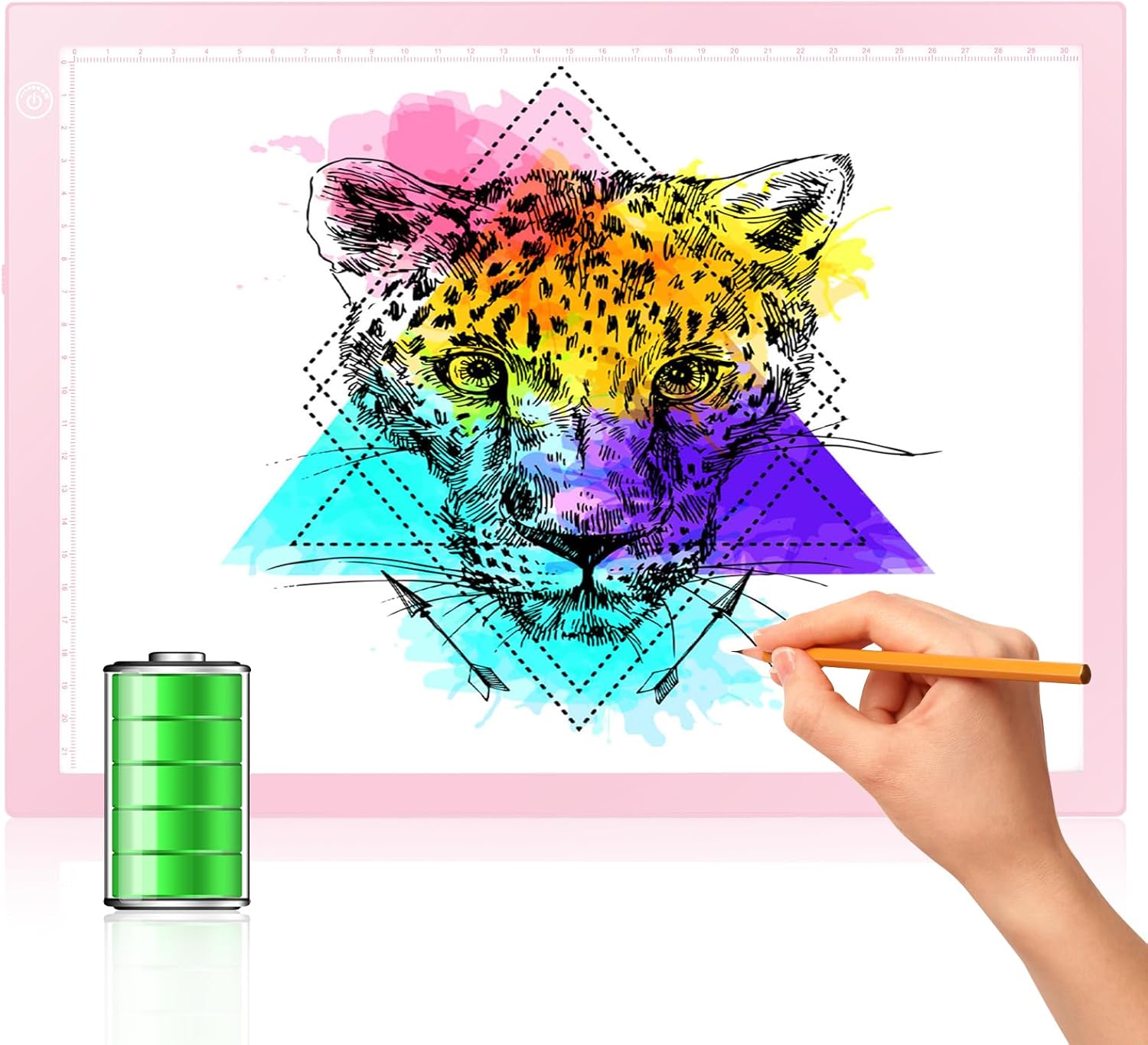 A4 LED Copy Board Light Tracing Box, Ultra-Thin Adjustable USB Power Artcraft LED Trace Light Pad for Tattoo Transferring, Drawing, Streaming, Sketching, Animation, Stenciling