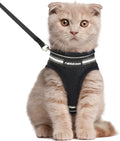 Cat Harness and Leash Set for Walking Escape Proof, Adjustable Soft Kittens Vest with Reflective Strip for Cats, Comfortable Outdoor Vest, Blue, S