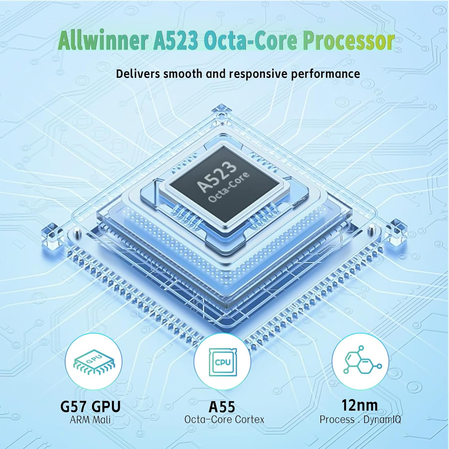 10 Inch Tablet - Android 15 Tablet for Adults - Google Tablet Computer with HD IPS Touch Display, Octa-Core, 8GB RAM 64GB ROM, 512GB Expand, Wi-Fi 6 (2.4G + 5G), Dual Camera, 5000Mah Battery - Silver