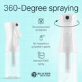 Hair Spray Bottle – Ultra Fine Continuous Water Mister for Hairstyling, Cleaning, Plants, Misting & Skin Care (Clear, 6.8 Ounces)