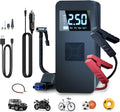 Jump Starter with Air Compressor,14.8V 8000A Peak Portable Car Battery Jump Starter Jump Box,150Psi Car Air Pump Tire Inflator Battery Charger with LED Light, LCD Display,Black