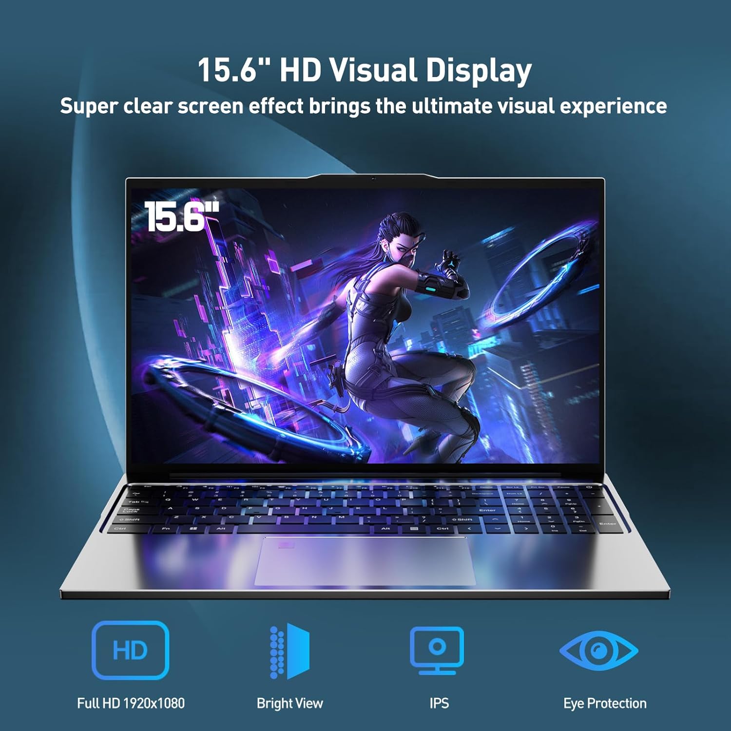 2025 Latest 15.6'' Windows 11 Laptop Computer, Intel Core I7-6500U Laptop 32GB DDR4 1TB SSD, FHD 1080P Display & Backlit Keyboard, Fingerprint, Webcam, Mini-Hdmi, Wifi 5, Bluetooth, Study, Business