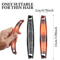 6 Pcs Banana Clip Hair Clincher Combs Classic Banana Hair Clip Fish Shape Ponytail Clips for Women Girls Thick Curly Thin Fine Hair(Brown, Black)