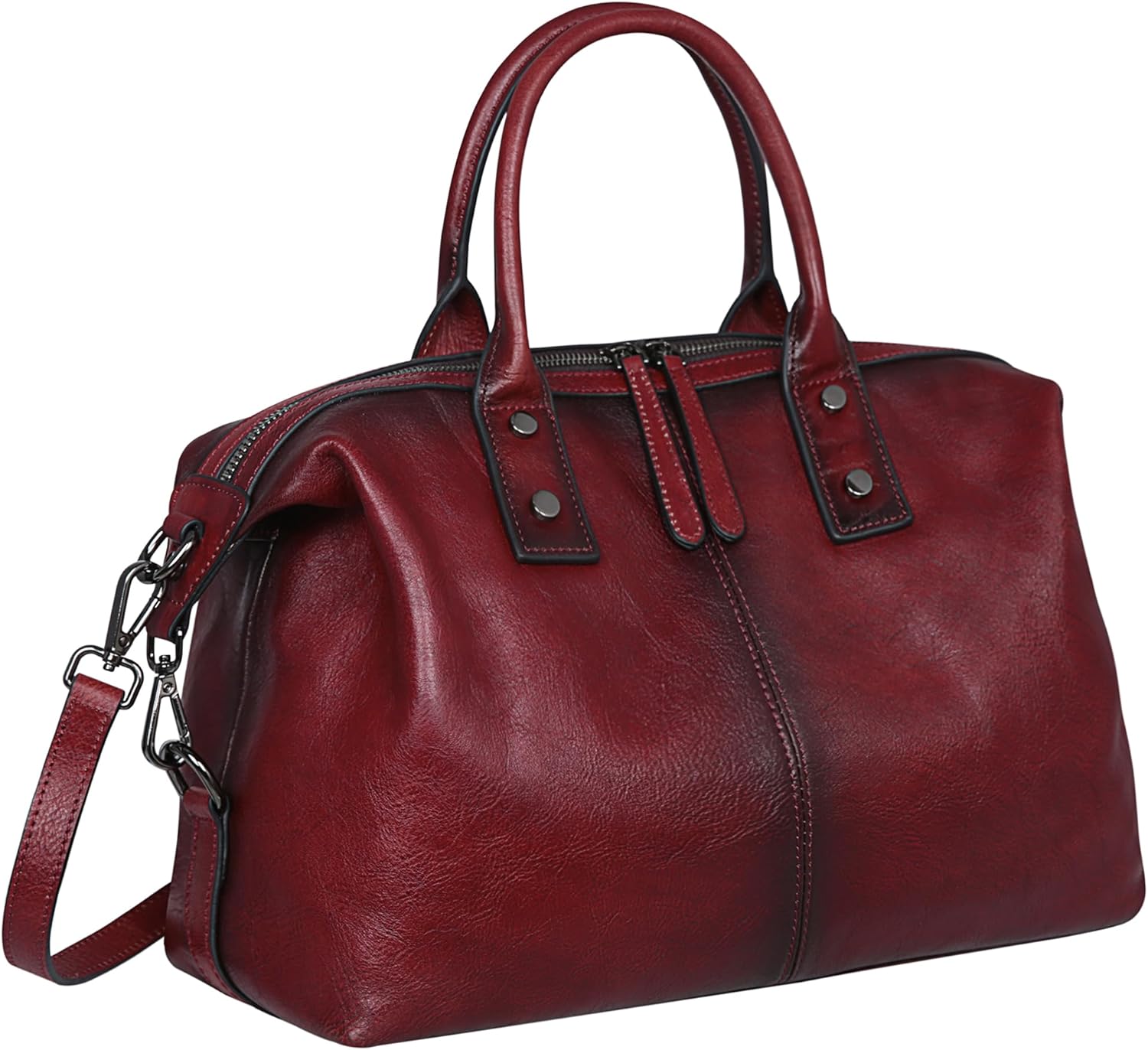 Genuine Leather Satchel Tote Bag Top Handle Handbag Designer Shoulder Bag Large Capacity Cross Body Bag