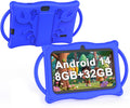 2025 Kids Tablet, 7 Inch Android 14 Tablet for Kids, 8GB+32GB ROM+1TB Expand Quad-Core Toddler with Shockproof Case, BT, Wifi, Parental Control, Dual Camera, Games (Pink)