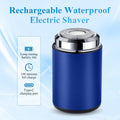 Unisex Mini Portable Electric Shaver, USB C Rechargeable Waterproof Electric Razor Trimmer for Face, Leg, Armpit, Chest and Body Hair (Blue)