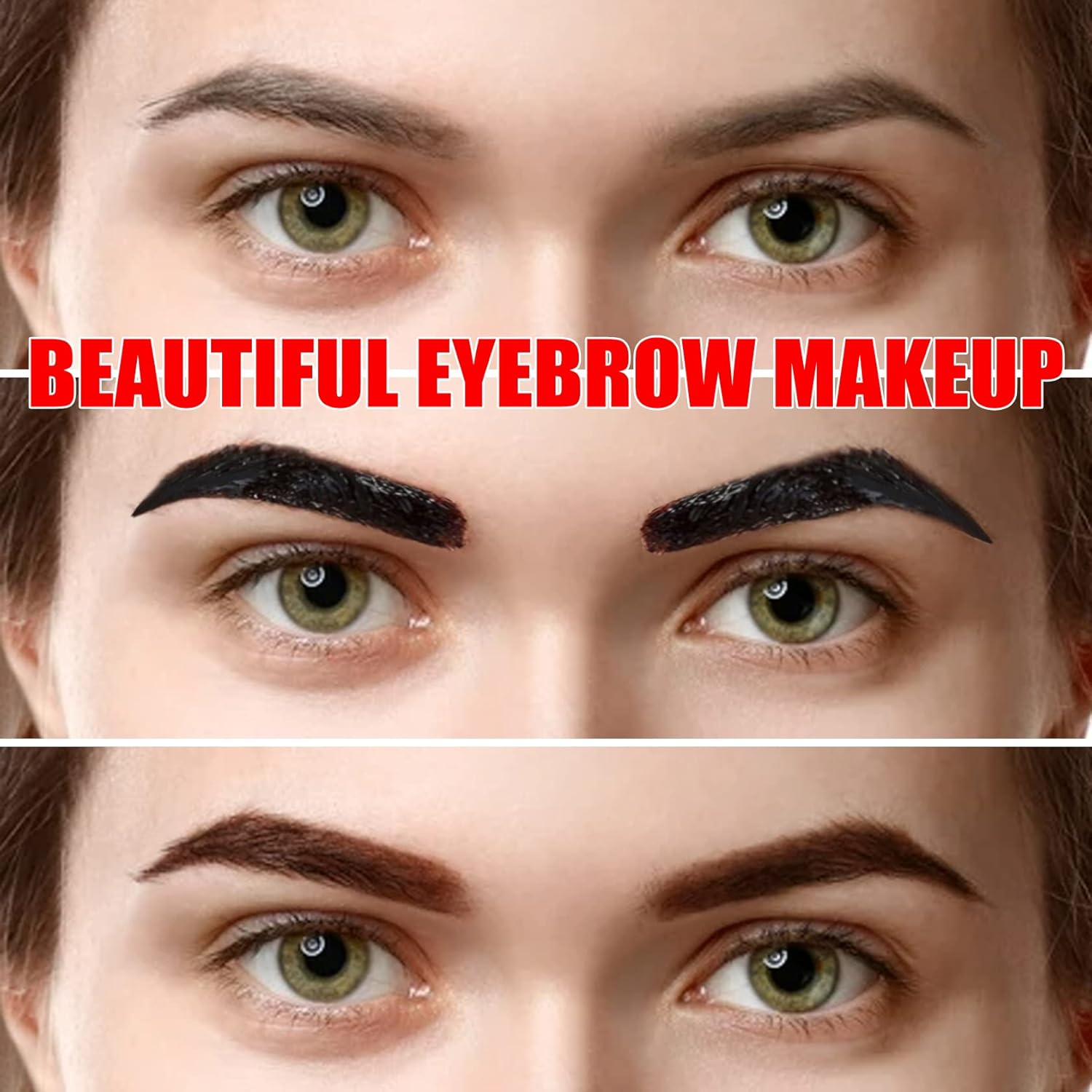 1PCS Peel off Tattoo Eyebrow Gel, Long-Lasting Waterproof Eyebrow Tattoo Makeup,Natural Elegant Eyebrow Tattoo Peel off for All Types of Eyebrows - Light Brown