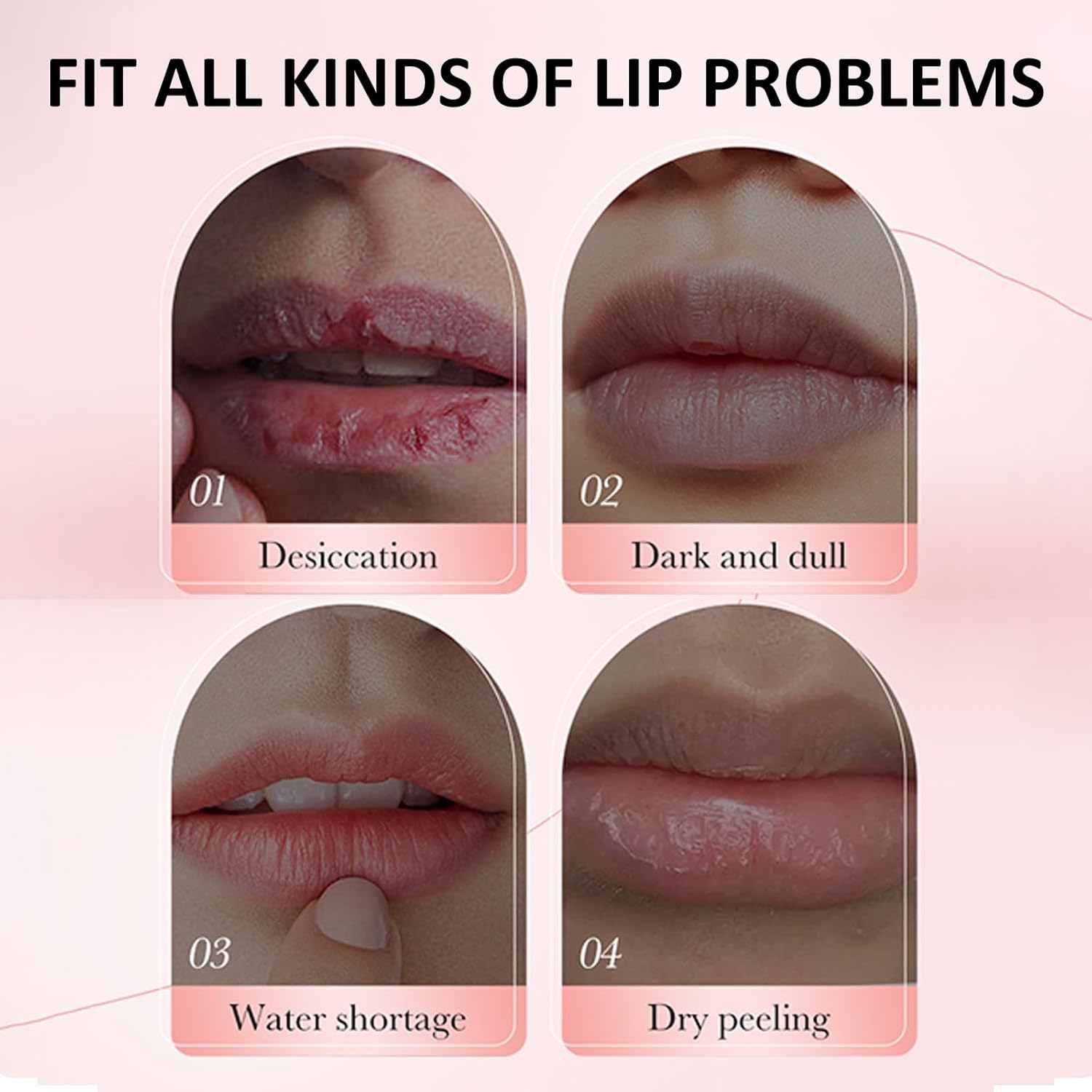 6 Pack Natural Lip Balm for Women & Girls - Hydrating & Repair, Moisturizing for Dry Cracked Lips, Smooth, Sleeping Mask Overnight - 6 Tastes