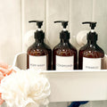 Shampoo and Conditioner Dispenser 16.9Oz/500Ml Refillable Shampoo Pump Bottles with Labels for Bathroom Empty Hand Wash Dispenser Set of 3