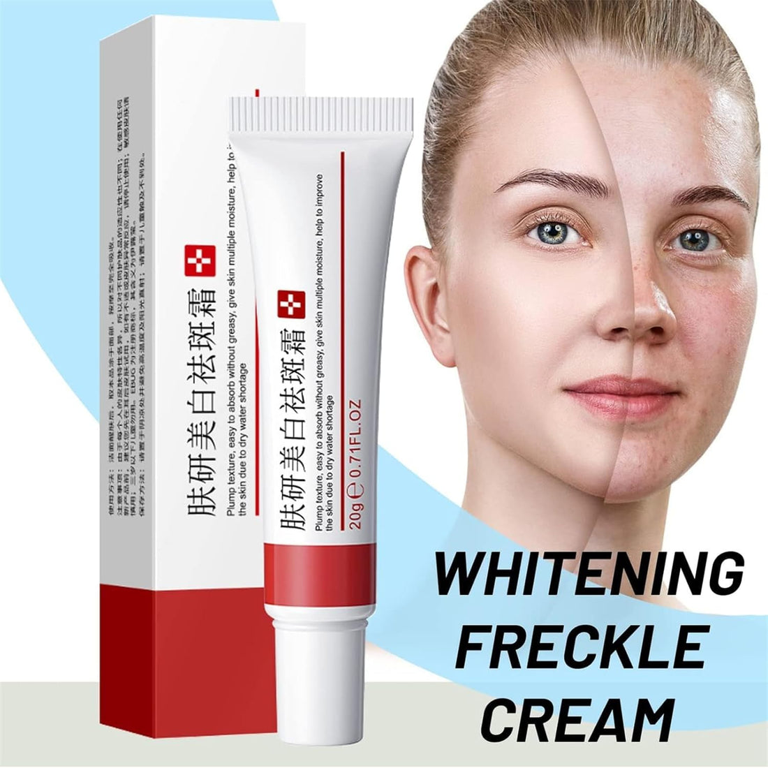 2 Pcs Whitening Freckle Cream, Acne Scar Removal Treatment Cream, Pigmentation Removal Cream for Face, Moisturizing Removes Facial Melasma Dark Spots Wrinkles Blemishes (Whitening Freckle Cream)