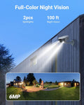 FCD600 Dual-Lens Outdoor Security Camera with 180° Fov, 6MP Panoramic Poe IP Camera, Smart Human/Vehicle Detection, Color Night Vision, Two Way Audio, Supports Microsd Card up to 256GB