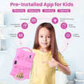 2025 Kids Tablet, 7 Inch Android 14 Tablet for Kids, 8GB+32GB ROM+1TB Expand Quad-Core Toddler with Shockproof Case, BT, Wifi, Parental Control, Dual Camera, Games (Pink)