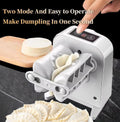 Electric Dumpling Machine Rechargeable Automatic Electric Dumpling Maker Machine Mould 2 Modes,Household Easy Quick Dumpling Maker Press Machine with Empanada Maker Press,Dough Cutters,Spoon and Brush