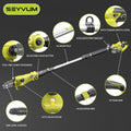 Pole Saw 8-Inch Cordless Pole Saws for Tree Trimming, 15FT Max Reach, Auto Oiling, Multi-Angles, Tool-Free Tensioning Electric Pole Chainsaw, 2.0Ah Battery and Charger Included