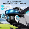 Foldable 4K Drone with Dual Electrically Adjustable Cameras, Brushless RC Quadcopter for Beginners with Altitude Hold, Obstacle Avoidance, One-Key Takeoff/Landing, Carrying Case, Headless Mode