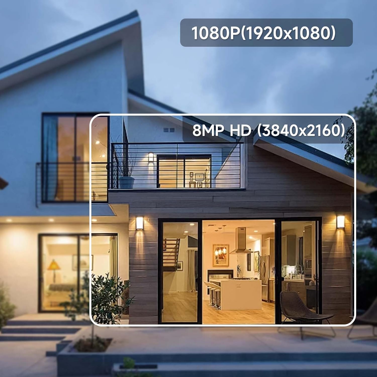 8MP IP Poe Camera, Strobe Light and Audio Alarm, Metal Turret 4K Security Camera Outdoor, 2 Way Audio, Smart Color Night Vision, Human/Vehicle Detection, IP67 Waterproof, 2.8Mm Lens (H Series)