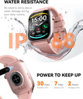 Smart Watch for Men Women- Answer/Make Call, 2025 IP68 Waterproof Fitness Tracker Watch with Sleep Monitor Step Counter Activity Smartwatch for Andriod Ios Phones (Pink, 1.83)