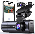 3 Channel 4K Dash Cam with 5Ghz Wifi & APP Control, 4K/2.5K+1080P+1080P Front inside and Rear, Triple Dash Camera with 64GB Card, G-Sensor, 24 Hours Parking Mode, Loop Recording, Night Vision