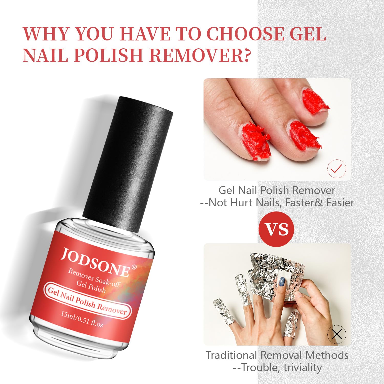 15ML Gel Nail Remover No Need Soaking or Wrapping Gel Remover for Nails 3-5 Minutes Easy and Quick