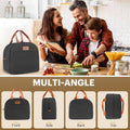 Lunch Bag for Women & Men, Adult Insulated Leakproof Lunch Box Bags with Large Capacity, Cooler Tote Bag for Work/Travel/Office/Outdoor (Black)