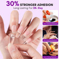 Solid Nail Glue Gel for Press on & Acrylic Nails - 3D Nail Gel for Art Design, Super Strong Clear Adhesive 15ML Long Lasting, UV Lamp Cured, Ideal for Home Salon Use