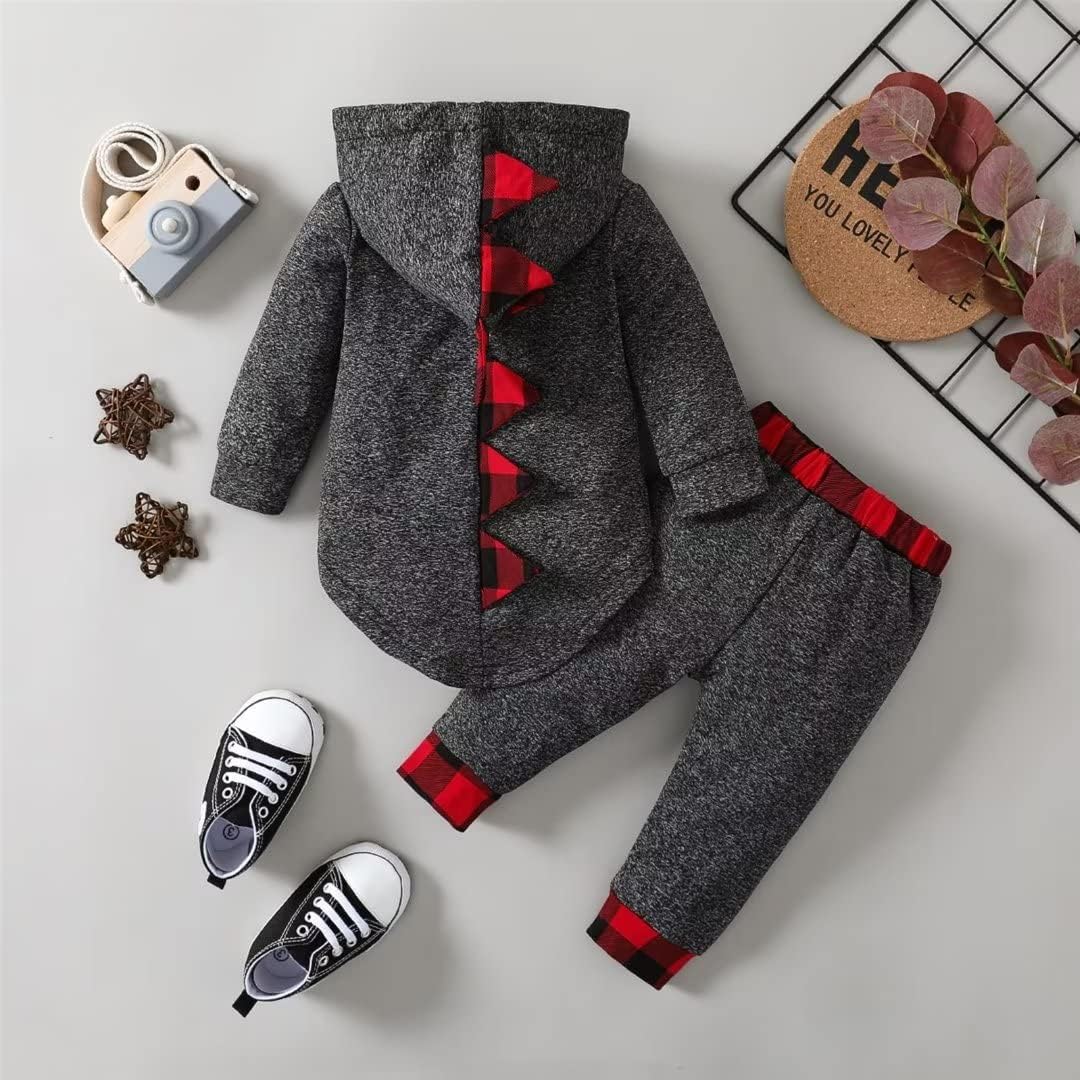 Baby Boy Clothes Toddler Infant Boys Fall Winter Outfit Long Sleeve Hoodie Sweatshirt Tops + Pants 2Pcs