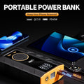 Jump Starter with Air Compressor, Fast Charg 45W X3 1500Amp Battery Jumper Starter Portable for 7.5L Gas or 5.5L Diesel Engine, 12V Jump Box with Smart Jumper Cables, 150PSI Tire Inflator, LED