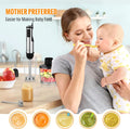 Immersion Blender Handheld, 1100W 5-In-1 Multi-Purpose Hand Blender, 12-Speed Stick Blender, 600Ml Beaker, 500Ml Chopper, Egg Whisk, Milk Frother, Black