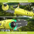 Pole Saw 8-Inch Cordless Pole Saws for Tree Trimming, 15FT Max Reach, Auto Oiling, Multi-Angles, Tool-Free Tensioning Electric Pole Chainsaw, 2.0Ah Battery and Charger Included