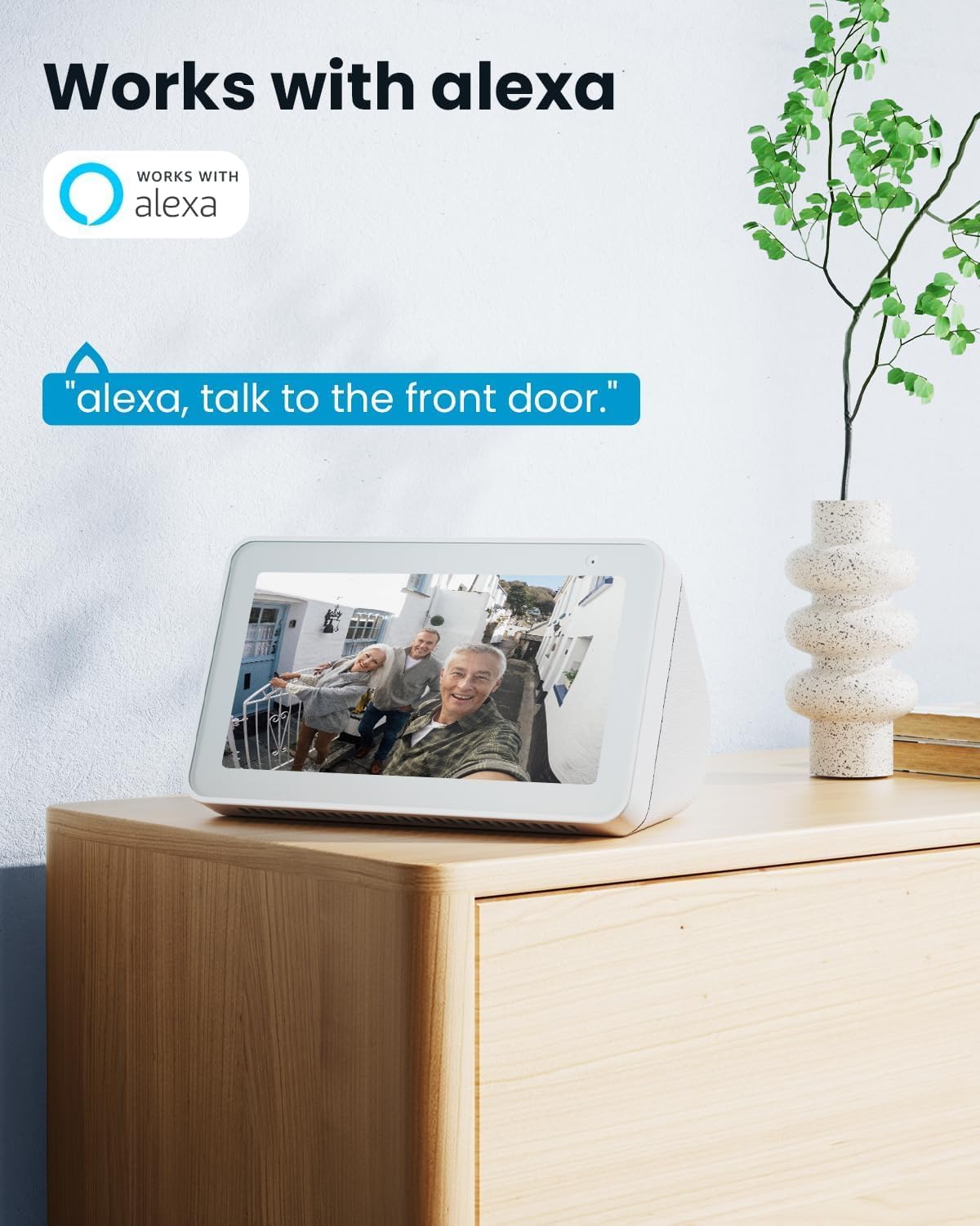 Doorbell Camera Wireless No Subscription - Wireless Video Doorbell with Chime, Doorbell with Camera 1080P, Voice Changer, 2-Way Audio, PIR Motion Detection, Only 2.4Ghz Wifi, Works with Alexa