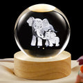 3D Galaxy Crystal Ball Lamp with Dimmable LED and Wooden Base, Night Light for Kids Teens Adults, Home Desk Office Bedroom Decor, Birthday Gift (2.4”/ 6Cm)