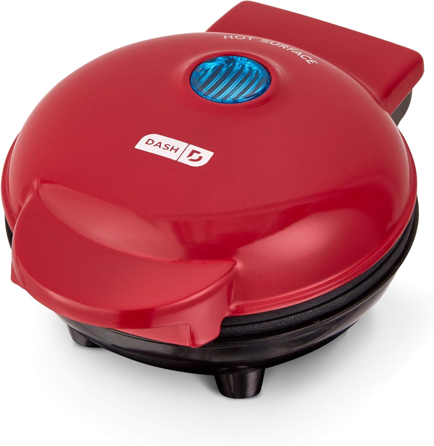 Mini Maker Portable Grill Machine + Panini Press for Gourmet Burgers, Sandwiches, Chicken + Other on the Go Breakfast, Lunch, or Snacks with Recipe Guide - Red