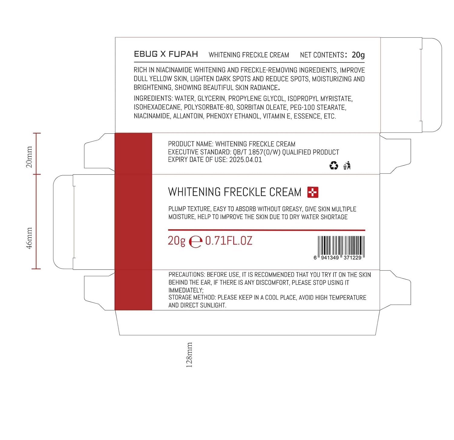 2 Pcs Whitening Freckle Cream, Acne Scar Removal Treatment Cream, Pigmentation Removal Cream for Face, Moisturizing Removes Facial Melasma Dark Spots Wrinkles Blemishes (Whitening Freckle Cream)