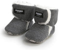 Baby Booties Cozy Fleece Slippers Soft Baby Shoes with Gripper Soles, Winter Infant Newborn Crib Sock Shoes Warm Footwear First Walkers