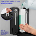 3 in 1 Shampoo and Conditioner Dispenser, 1200ML Capacity Shower Soap Dispenser Bathroom Set, 3 Chamber Shower Dispenser No Drill, Fashionable Wall Mounted Soap Dispenser for Bathroom & Hotel