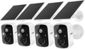 Solar Security Cameras Wireless Outdoor 2 Pack, Battery Powered 3K 4MP Wifi Cameras for Home Surveillance, PIR/AI Motion Detection, Waterproof, Color Night Vision, 2-Way Audio, Cloud/Sd Storage