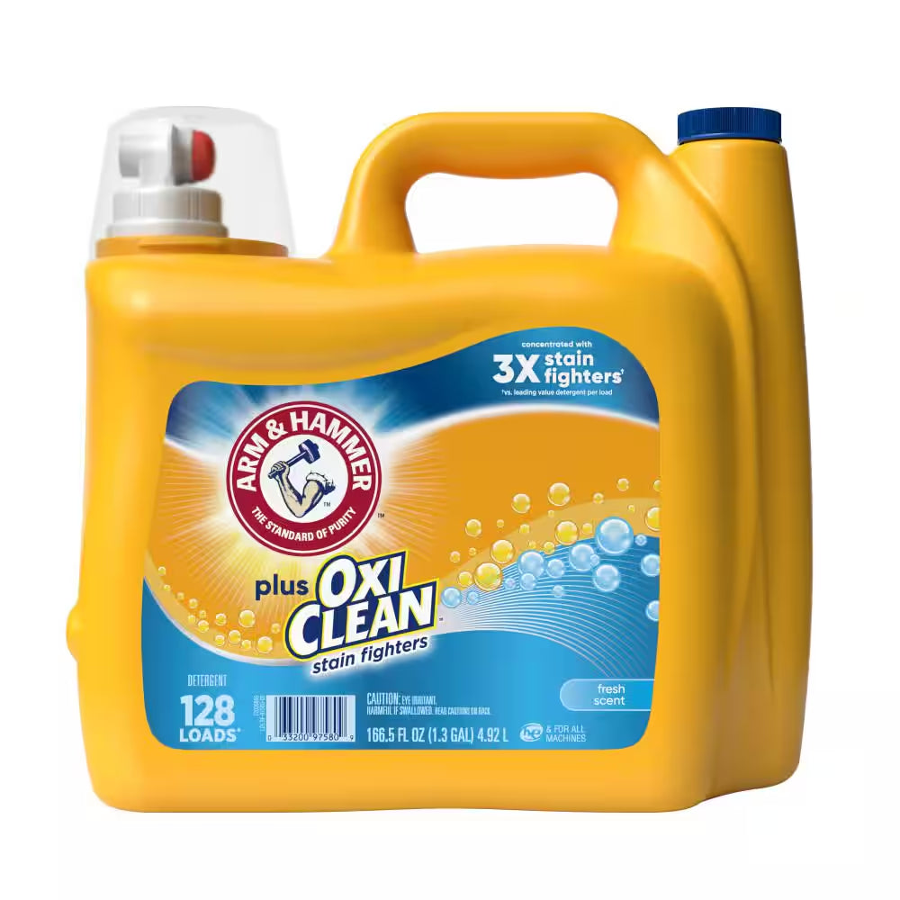 Fresh Scent plus Oxiclean Liquid Laundry Detergent, 128-Loads, 166.5 Fl.Oz.